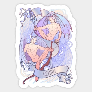 Zodiac sign of Gemini, element of air Sticker